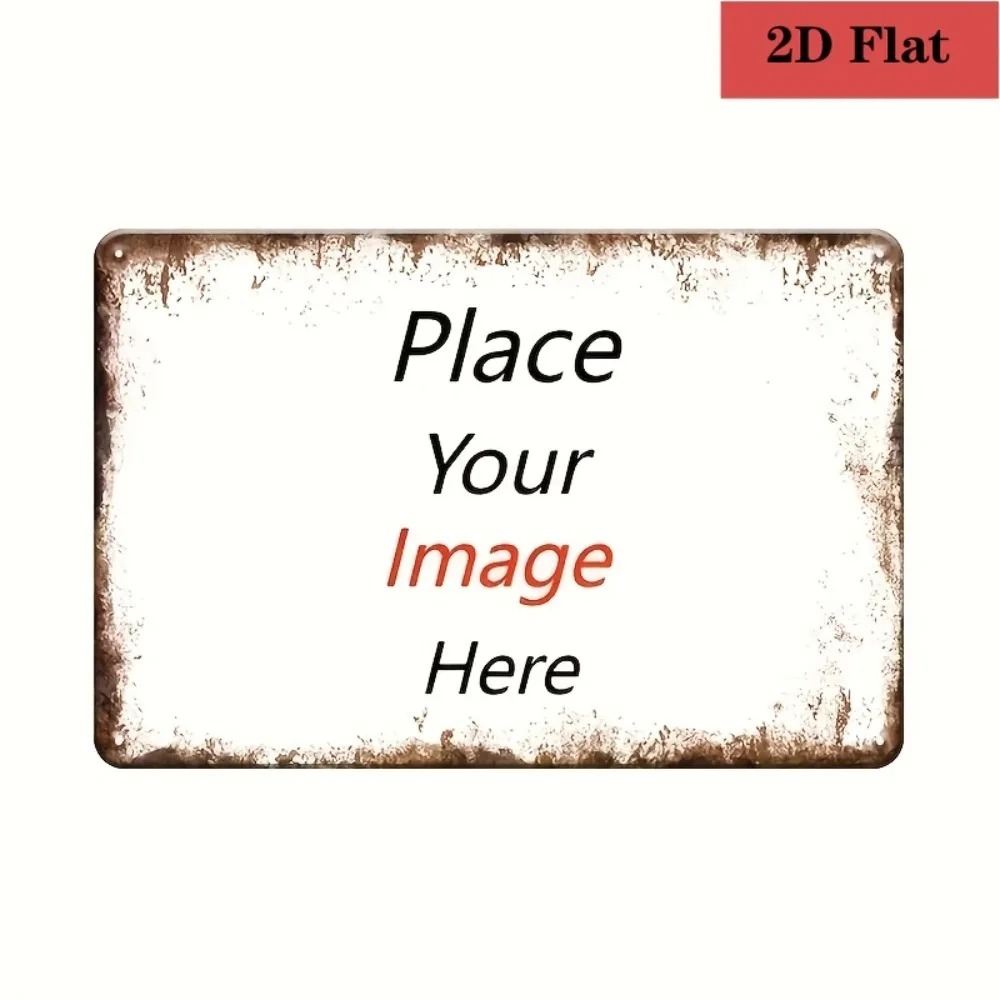 Home Bar Cafe - 8×12Inch Customizable Metal Plaque Personalized Print