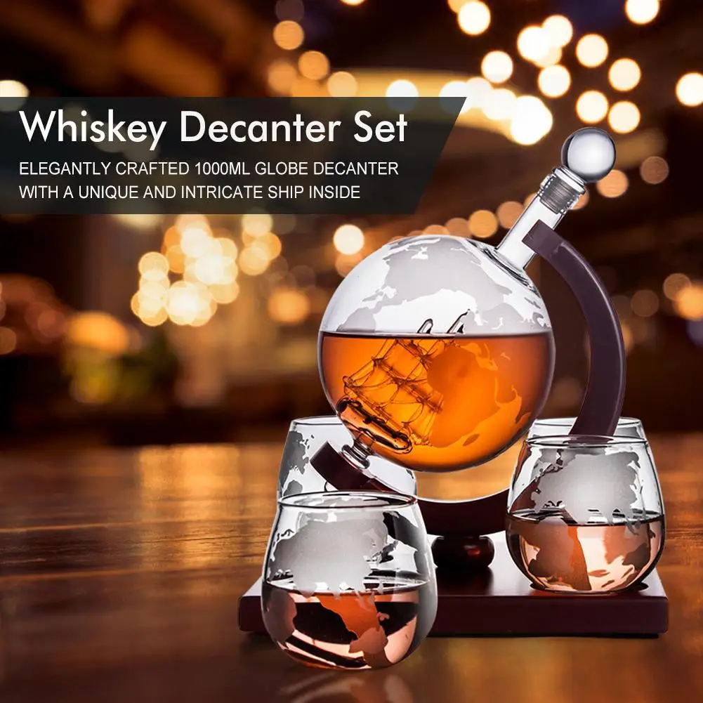 850ml Whiskey Globe Decanter S - đánh giá và giá Decanter Globe Set