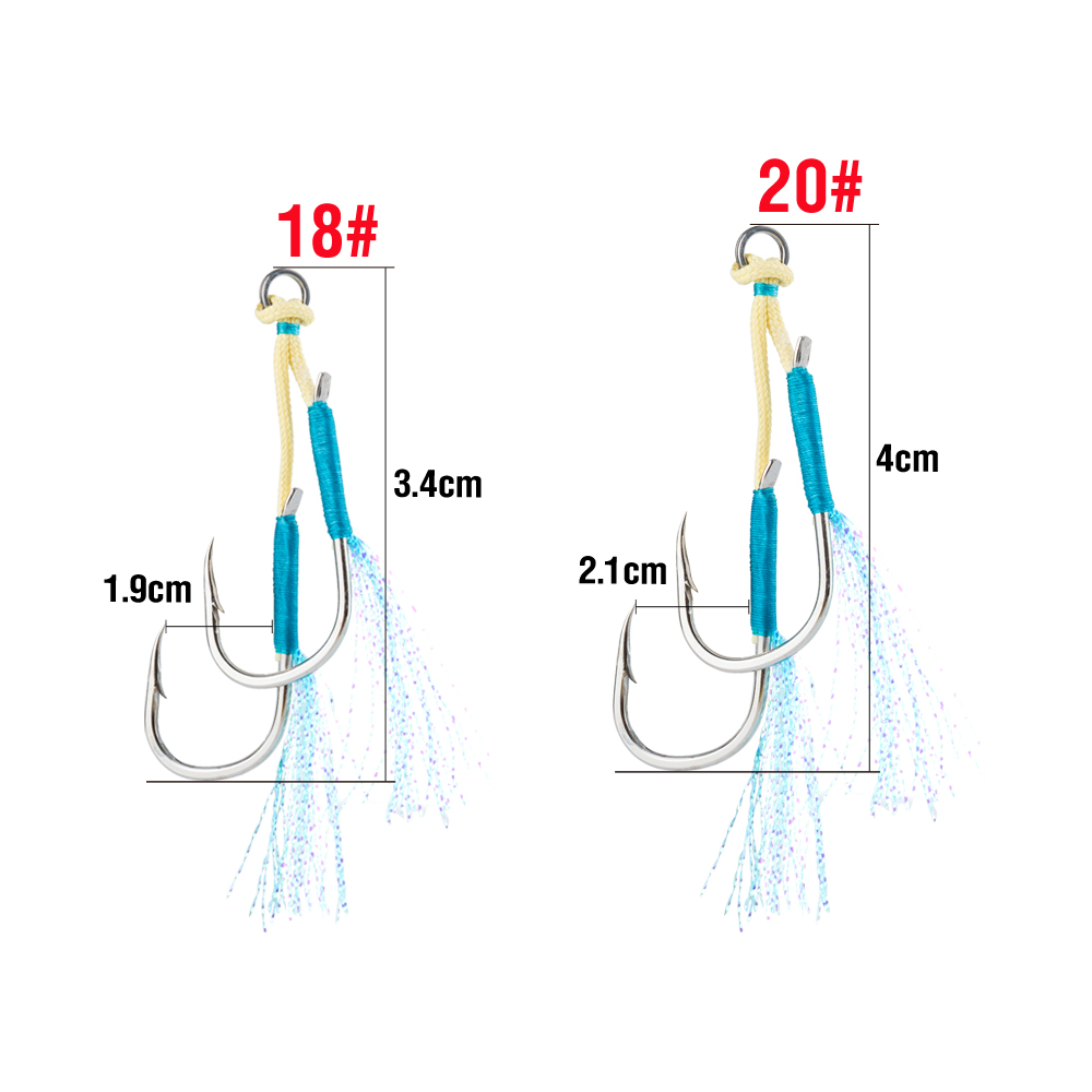 20Pcs Jig Lure Assist Hook Sea - đánh giá và giá Jigger Double Sided