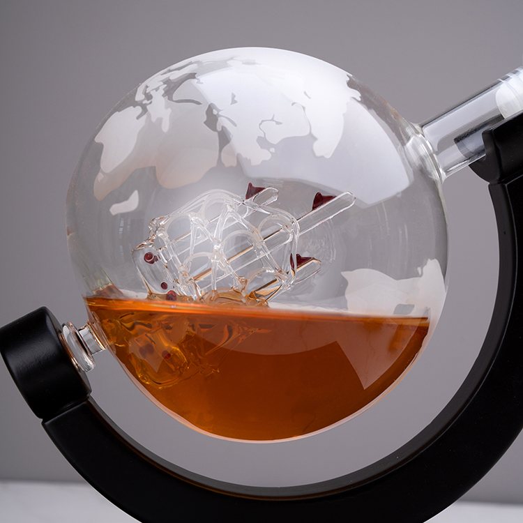 Factory Sale Custom 850ML High - đánh giá và giá Decanter Globe Set