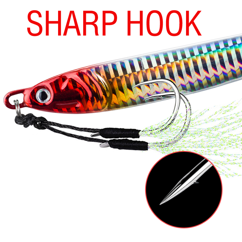 7Pcs 40g 60g 80g 100g Luminous - đánh giá và giá Jigger Double Sided