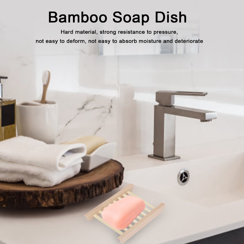 5 PCS Natural Wood Soap Dish S - đánh giá và giá Home Bar Supplies