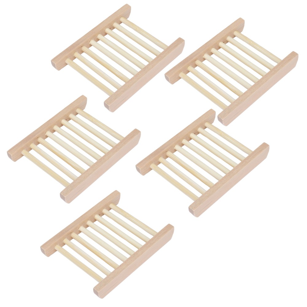 5 PCS Natural Wood Soap Dish S - đánh giá và giá Home Bar Supplies
