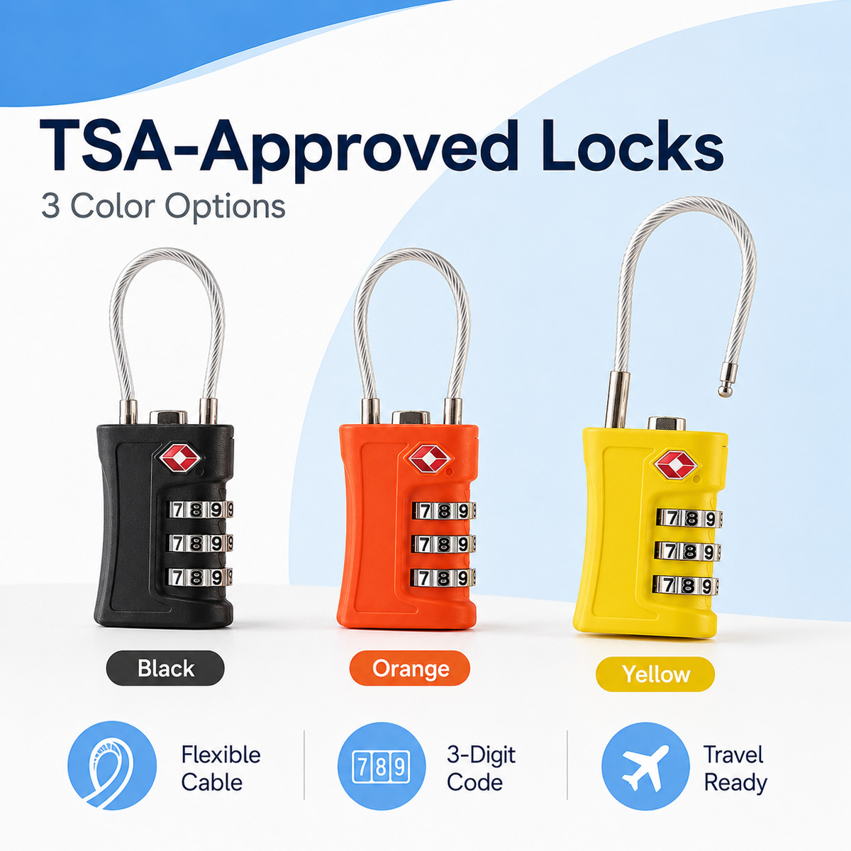 TSA Approved Luggage Lock 3 Di - đánh giá và giá Home Bargains