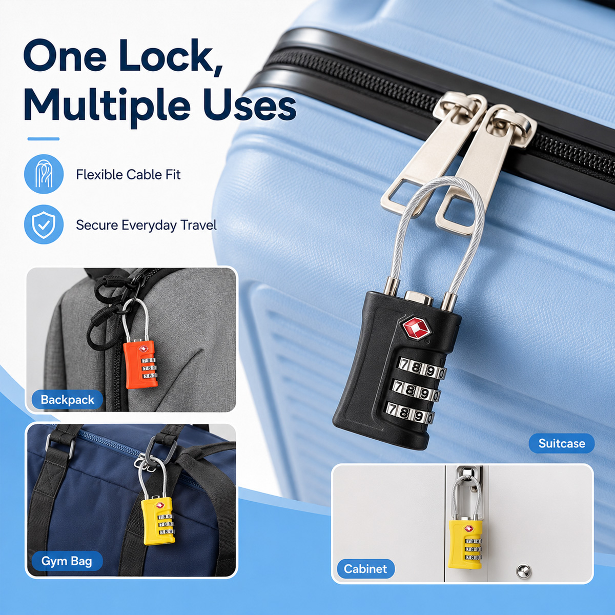 TSA Approved Luggage Lock 3 Di - đánh giá và giá Home Bargains