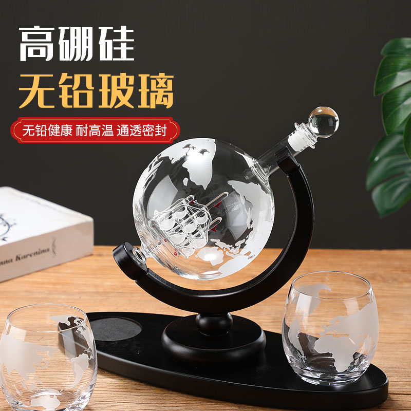 Globe sparkling wine glass bot - đánh giá và giá Decanter Globe Set