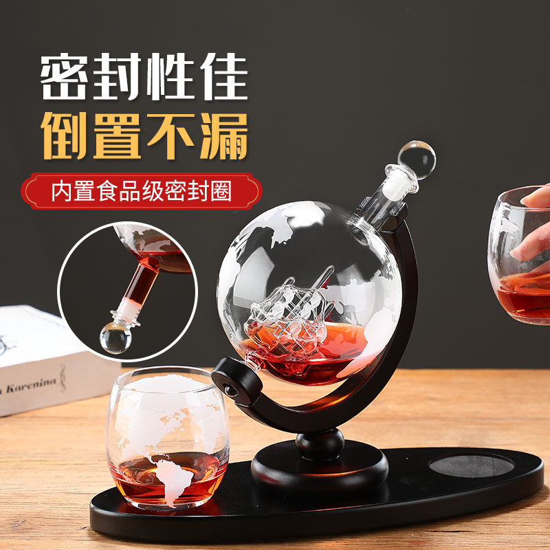 Globe sparkling wine glass bot - đánh giá và giá Decanter Globe Set