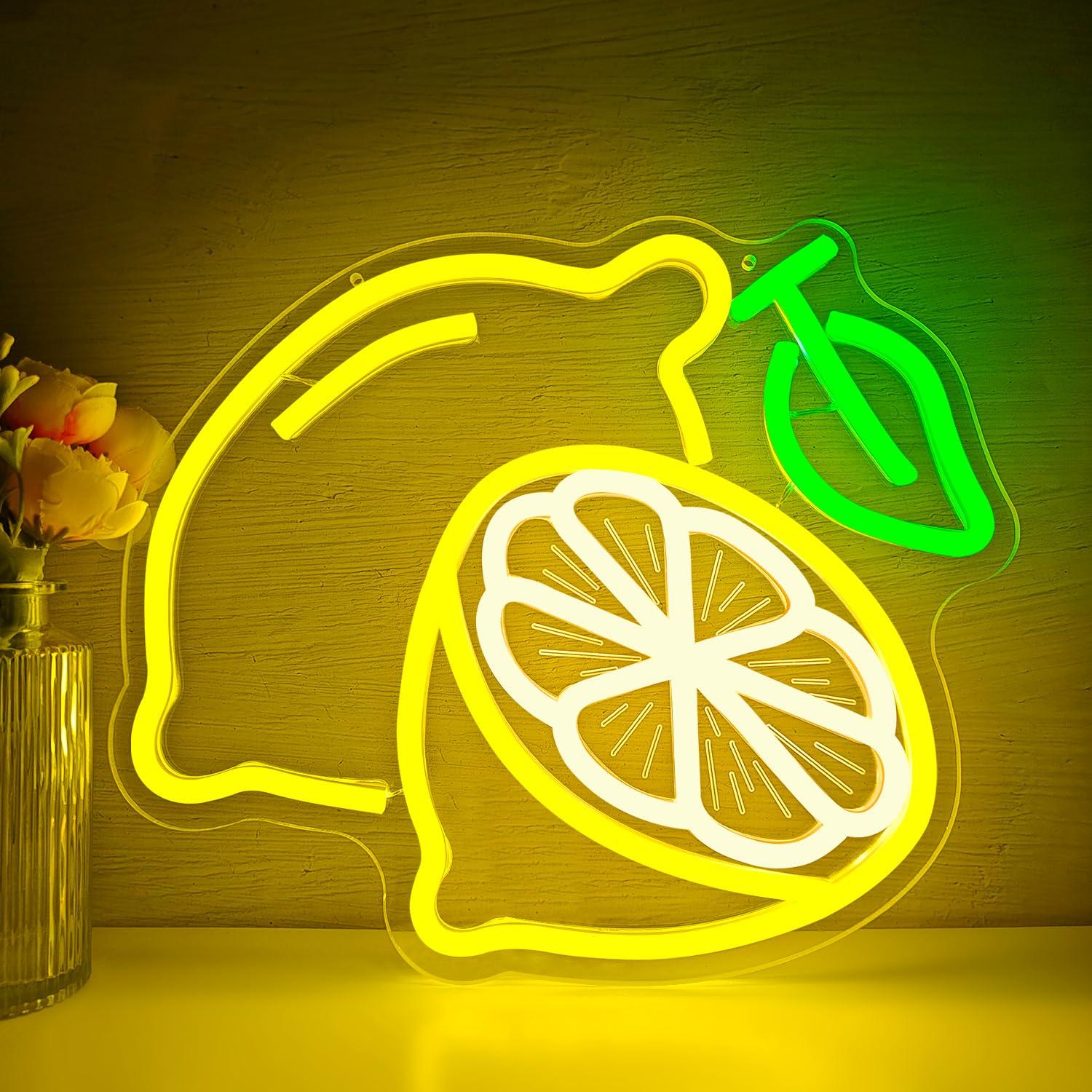 Lemon Neon Sign Dimmable LED L - đánh giá và giá Home Bar And Kitchen