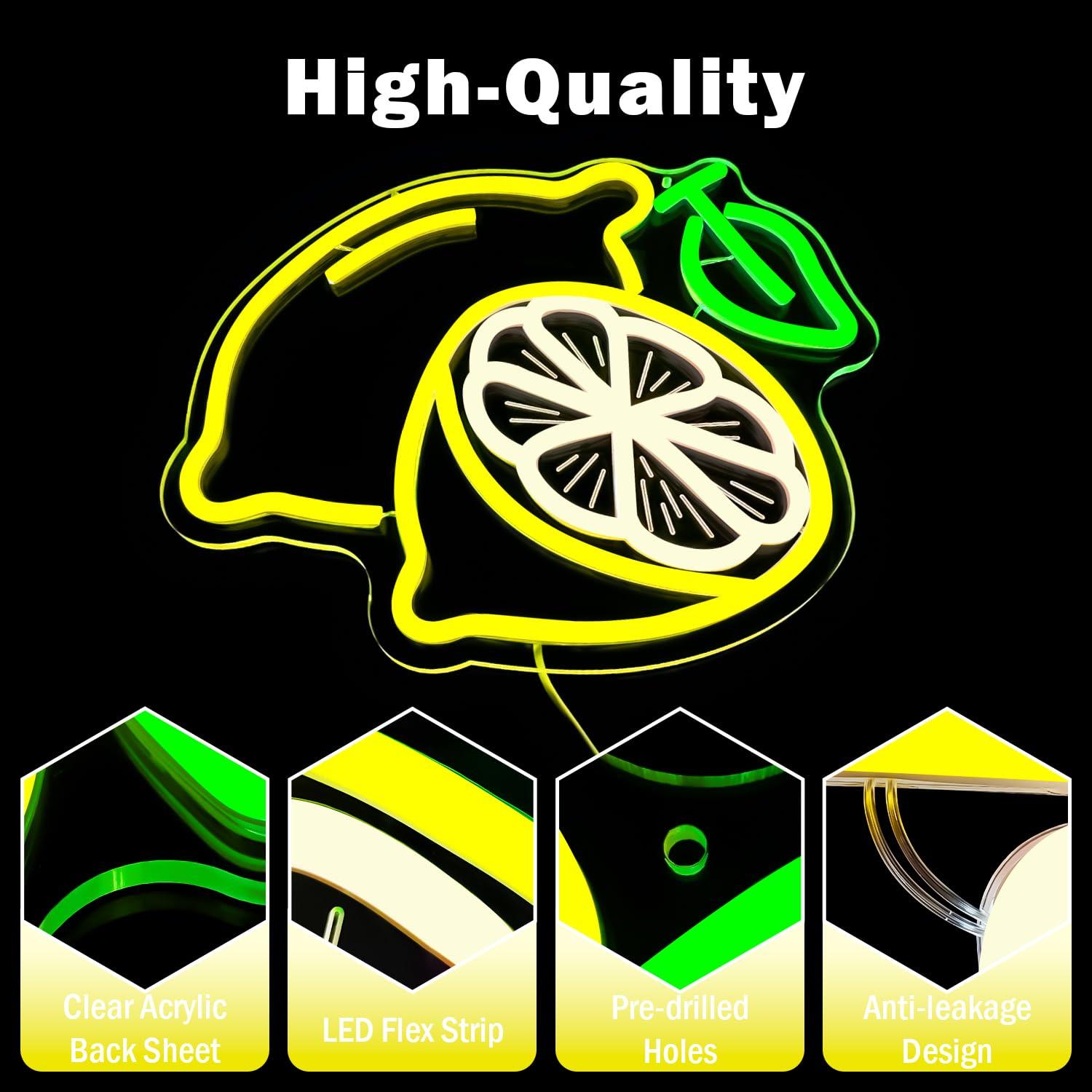 Lemon Neon Sign Dimmable LED L - đánh giá và giá Home Bar And Kitchen