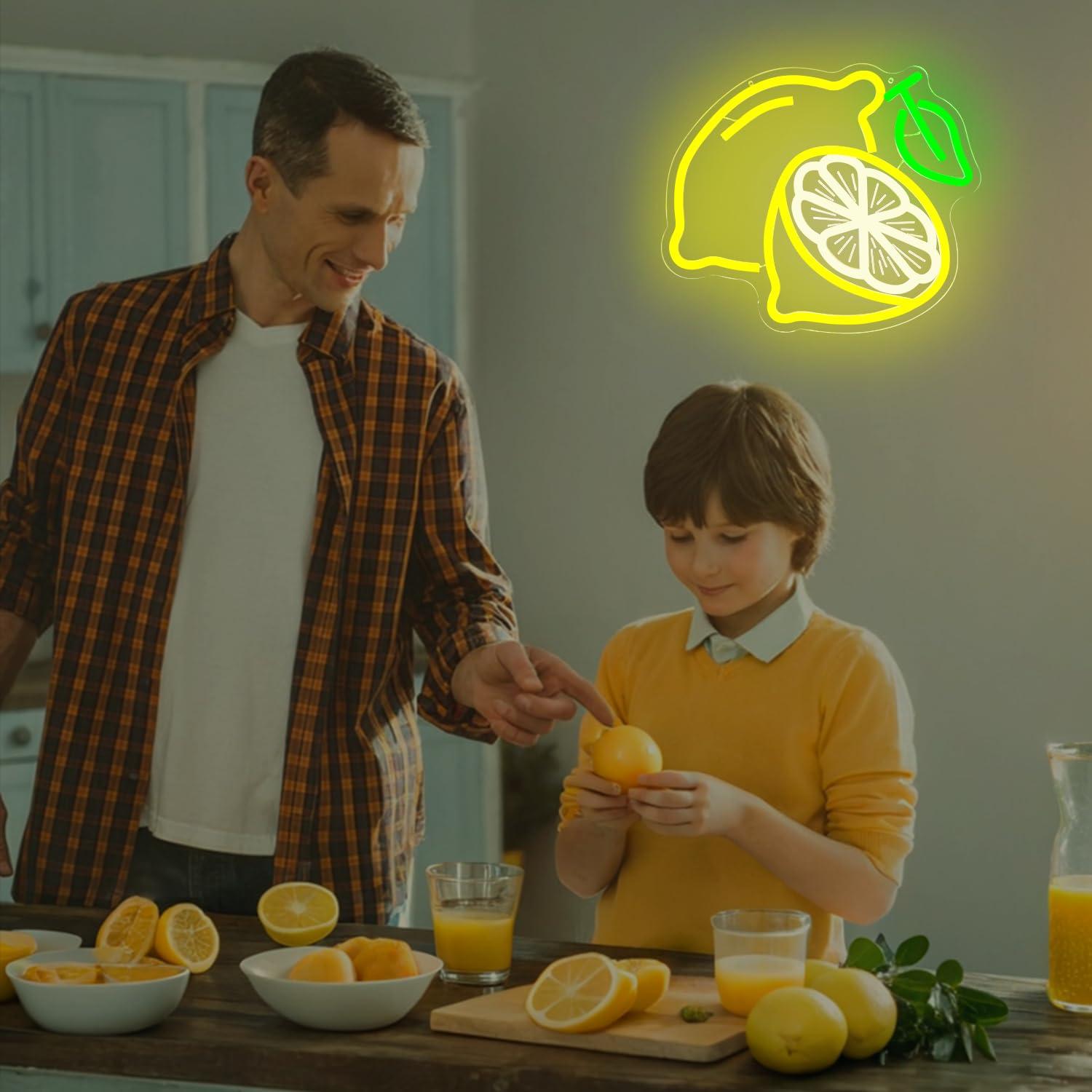 Lemon Neon Sign Dimmable LED L - đánh giá và giá Home Bar And Kitchen