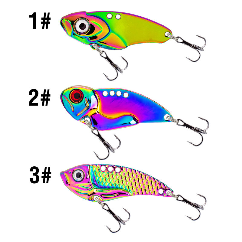 3PCS Metal Colorful VIB Lure 5 - đánh giá và giá Jigger Double Sided