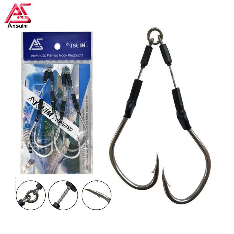 AS 10Pairs Barbed Double Hooks - đánh giá và giá Jigger Double Sided