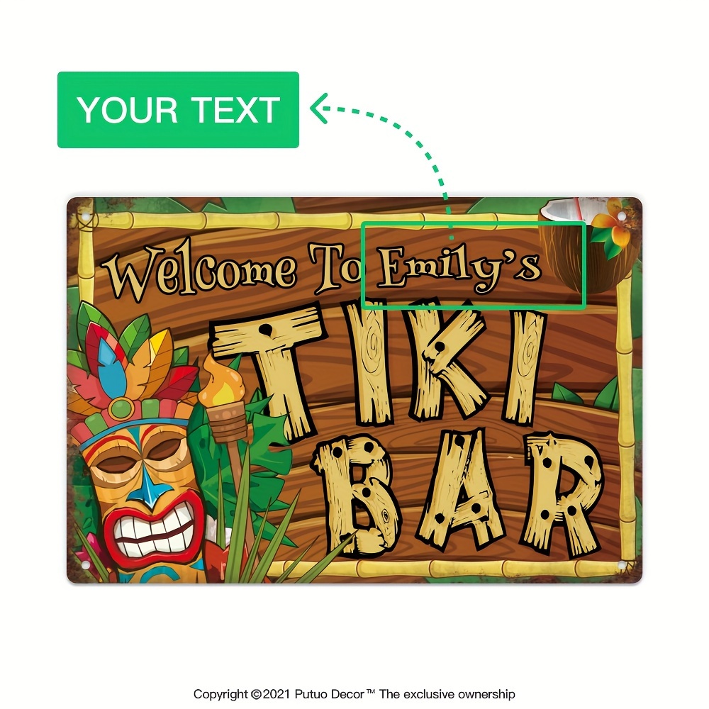 Custom  Decor Tiki Bar Sign, P - đánh giá và giá Home Bar And Kitchen