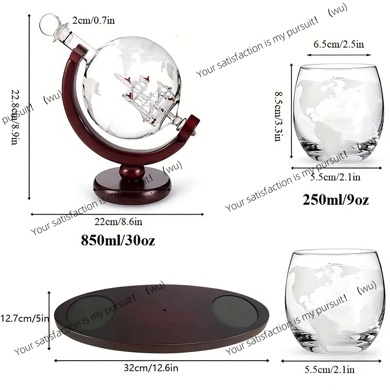 Whiskey Decanter Globe Set wit - đánh giá và giá Decanter Globe Set