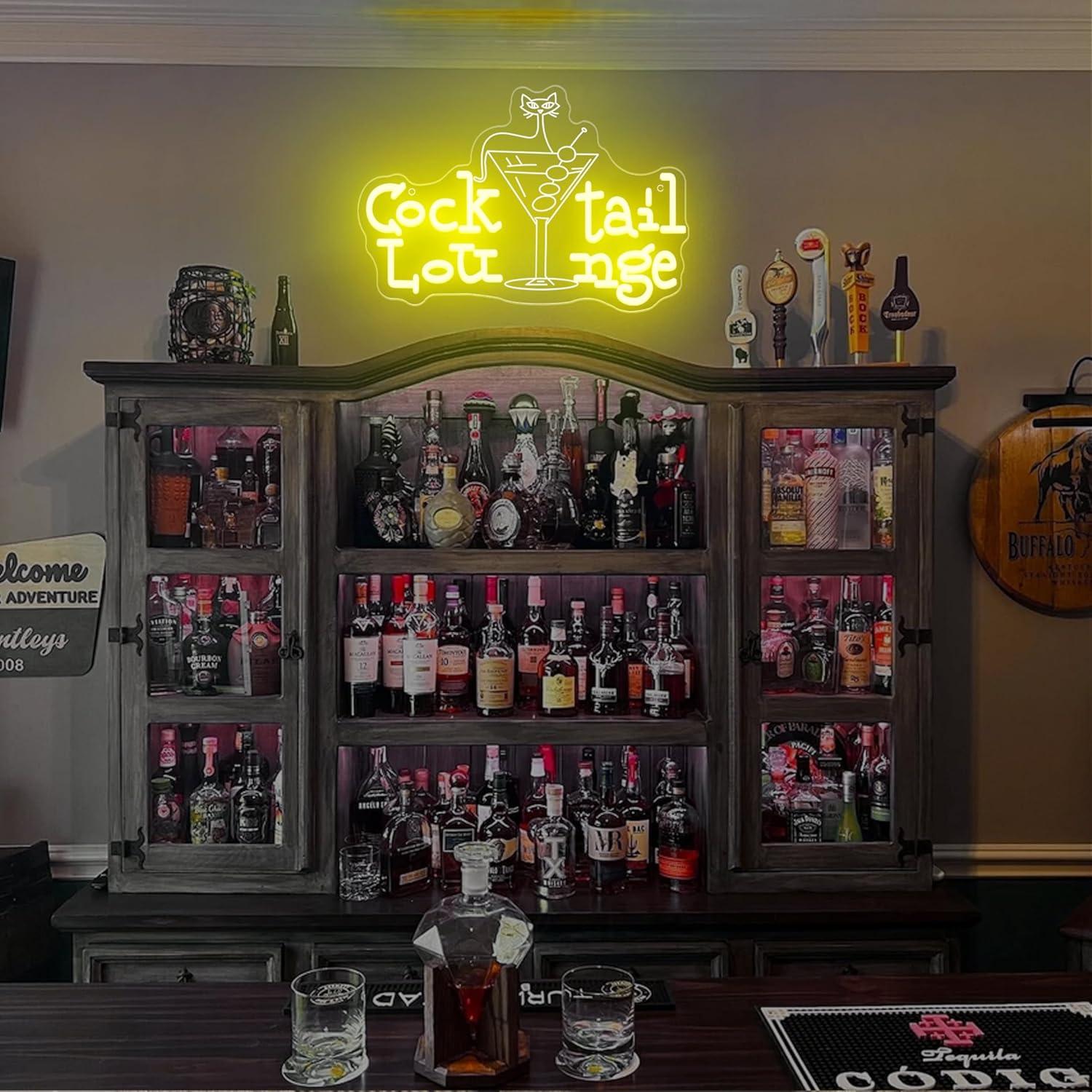 Cocktail Lounge Neon Sign Dimm - đánh giá và giá Home Bar Cafe
